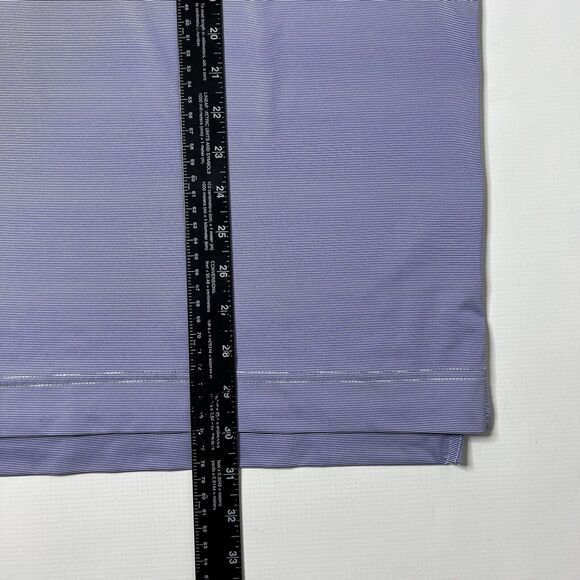 FJ FootJoy Performance Stretch Short Sleeve Golf Polo, Mens Large Purple Stripe - Picture 3 of 9